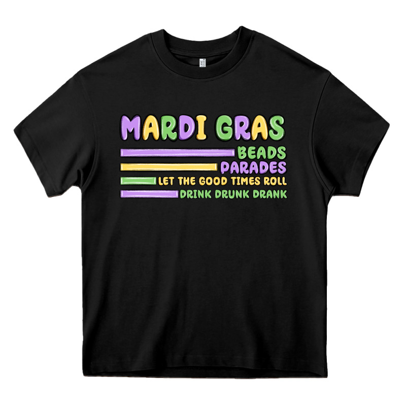 Mardi Gras Beads Heavy Core Tee by MaliasSmallBusiness | Teevron