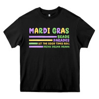 Black mardi gras beads Heavy Core Tee - MaliasSmallBusiness