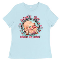 Baby Blue dont go bacon my heart Ladies Tee - MaliasSmallBusiness