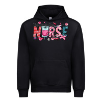 Black Nurse Valentine Urban Hoodie - CowhideDigitalArt