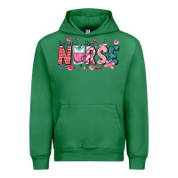 Emerald Nurse Valentine Urban Hoodie - CowhideDigitalArt
