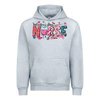 Heather Grey Nurse Valentine Urban Hoodie - CowhideDigitalArt