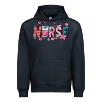 Navy Nurse Valentine Urban Hoodie - CowhideDigitalArt