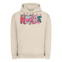 Pigment French Oak Nurse Valentine Urban Hoodie - CowhideDigitalArt