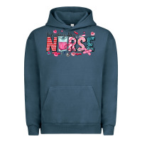 Pigment Midnight Navy Nurse Valentine Urban Hoodie - CowhideDigitalArt