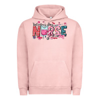 Pigment Salmon Nurse Valentine Urban Hoodie - CowhideDigitalArt