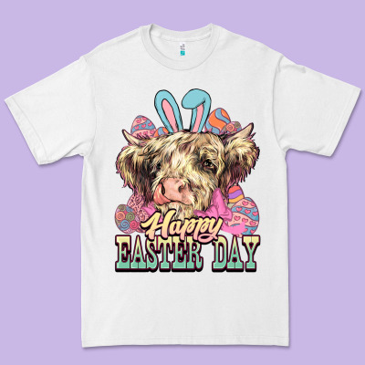 Easter Day Cow Premium Tee Designed By Nancycooperartshop