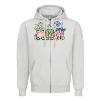 Dove Grey Easter gnomes Zipper Hoodie - OliviaCreatesArt