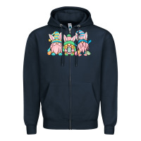 Navy Easter gnomes Zipper Hoodie - OliviaCreatesArt