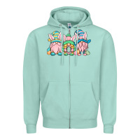 Seafoam Easter gnomes Zipper Hoodie - OliviaCreatesArt