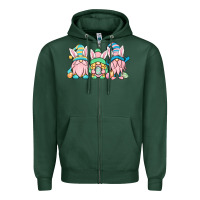 Sports Green Easter gnomes Zipper Hoodie - OliviaCreatesArt