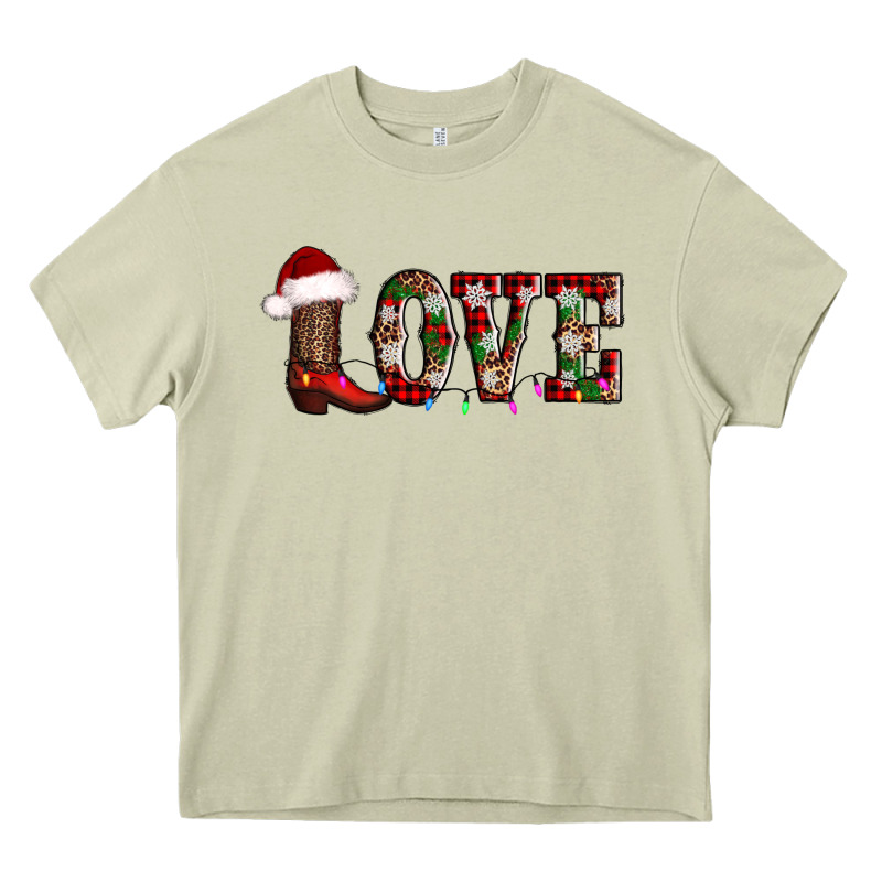 Love Christmas Boots Heavy Core Tee by AdoDesignShop | Teevron