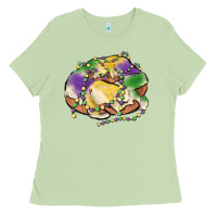 Matcha mardi gras king cake Ladies Tee - MaliasSmallBusiness