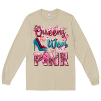 Mushroom Queens wear pink Breast Cancer Long Sleeve Tee - NancyCooperArtShop