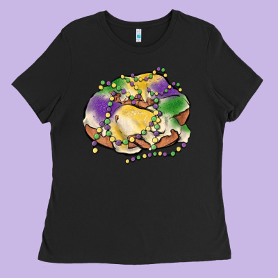 Mardi Gras King Cake Ladies Tee Designed By Maliassmallbusiness