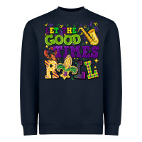 Navy let the good times roll Heavyweight Sweatshirt - CowGirlArtShop