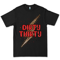 Black dirty thirty lightning bolt Premium Tee - MaliasSmallBusiness