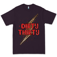 Plum dirty thirty lightning bolt Premium Tee - MaliasSmallBusiness