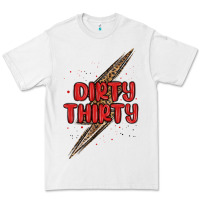 White dirty thirty lightning bolt Premium Tee - MaliasSmallBusiness