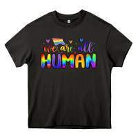 Asphalt we are all human Heavy Core Tee - MaliasSmallBusiness