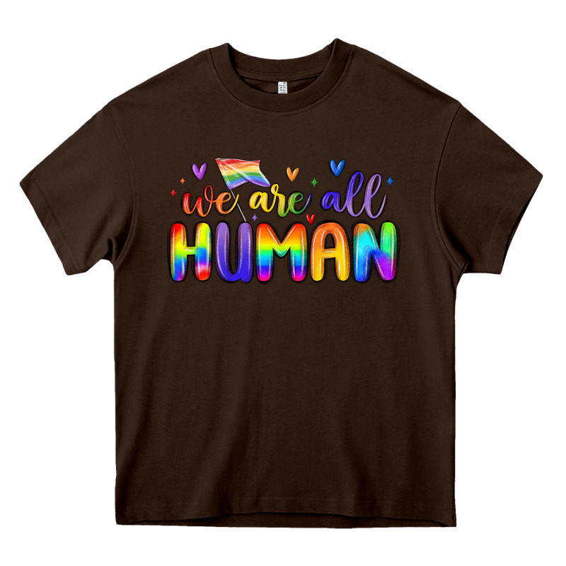 We Are All Human Heavy Core Tee by MaliasSmallBusiness | Teevron