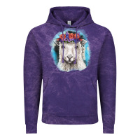 Cloud Purple Sunflower Sheep With Background Vintage Hoodie - RanaPortraitStore