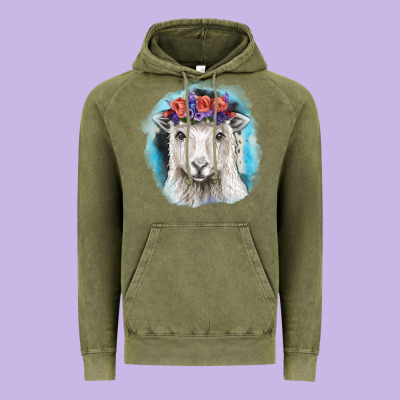 Sunflower Sheep With Background Vintage Hoodie Designed By Ranaportraitstore