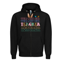 Easter Bunny Teacher Zipper Hoodie | Teevron
