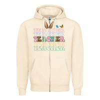 Sandshell Easter bunny Teacher Zipper Hoodie - OliviaCreatesArt