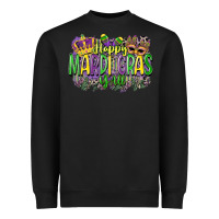 Black happy mardi gras yall Heavyweight Sweatshirt - CowGirlArtShop