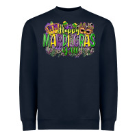 Navy happy mardi gras yall Heavyweight Sweatshirt - CowGirlArtShop