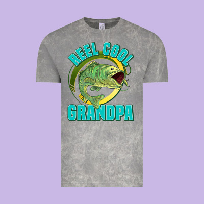 Reel Cool Grandpa Vintage Tee Designed By Jasminsmagicworld