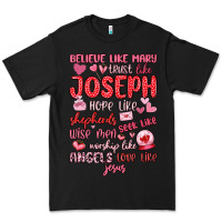 Black believe like mary trust like joseph valentine s da Premium Tee - MaliasSmallBusiness