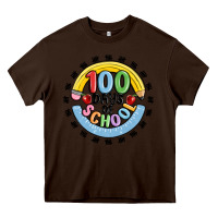 Chocolate Brown 100 days of school Heavy Core Tee - MaliasSmallBusiness