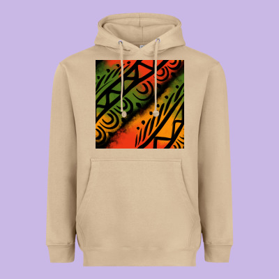African Tribal Seamless Pattern Heavyweight Hoodie Designed By Bundleandbundleshop