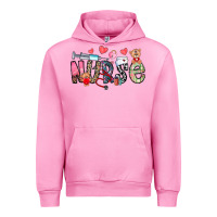 Fuchsia Pink Nurse Valentines Day Urban Hoodie - CowhideDigitalArt