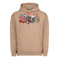 Pigment Burro Nurse Valentines Day Urban Hoodie - CowhideDigitalArt