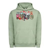 Pigment Oil Green Nurse Valentines Day Urban Hoodie - CowhideDigitalArt