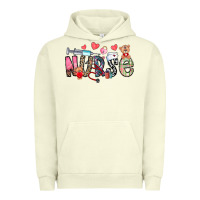 Pigment Pistachio Nurse Valentines Day Urban Hoodie - CowhideDigitalArt