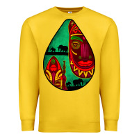 Lemon african masks teardrop  3 Premium Sweatshirt - BundleAndBundleShop