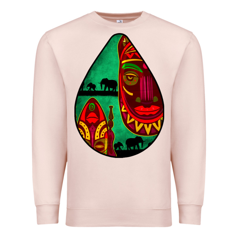 African Masks Teardrop  3 Premium Sweatshirt by BundleAndBundleShop | Teevron