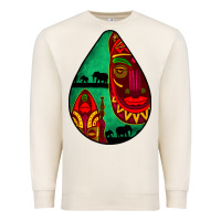 Sandshell african masks teardrop  3 Premium Sweatshirt - BundleAndBundleShop