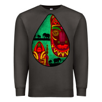 Smoke african masks teardrop  3 Premium Sweatshirt - BundleAndBundleShop