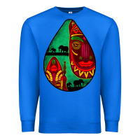 True Royal african masks teardrop  3 Premium Sweatshirt - BundleAndBundleShop
