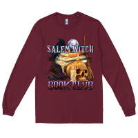 Burgundy Salem Witch Book Club Long Sleeve Tee - texasbilliewilder