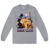 Heather Grey Salem Witch Book Club Long Sleeve Tee - texasbilliewilder
