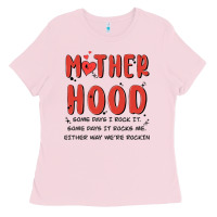 Bubblegum Pink motherhood some day i rock it Ladies Tee - MaliasSmallBusiness