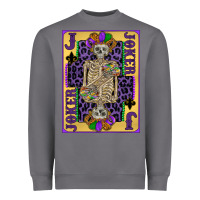 Storm joker mardi gras skeleton Heavyweight Sweatshirt - CowGirlArtShop