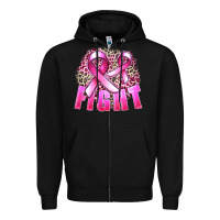 Black fight cancer Zipper Hoodie - FaDigitalArtStudio
