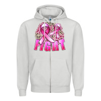 Dove Grey fight cancer Zipper Hoodie - FaDigitalArtStudio